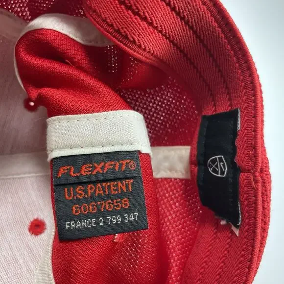 Nike Golf TW Tiger Woods One Flex Fit Dri-Fit ADV Cap Hat M/L Red Stitched Logo - Picture 8 of 9